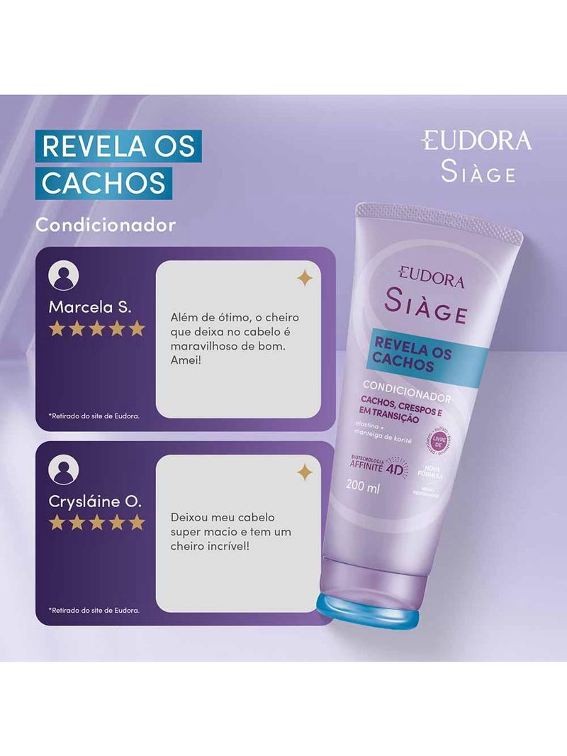 Eudora siàge revela os cachos condicionador