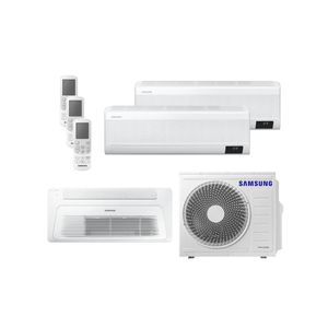 Ar Condicionado Multi Tri Split HW e K7 Samsung Wind Free 24000 BTU (2x9000+1x18000) Quente e Frio Inverter R410 220V (AJ068AXJ3KH/AZ)