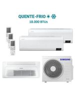 Ar Condicionado Multi Tri Split HW e K7 Samsung Wind Free 24000 BTU (2x9000+1x18000) Quente e Frio Inverter R410 220V (AJ068AXJ3KH/AZ)