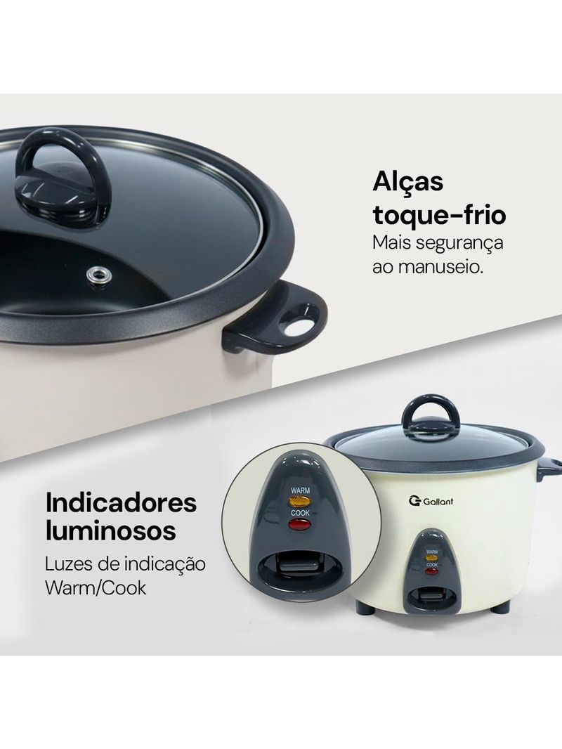 Panela De Arroz Elétrica Gallant 10 Cups 220V (GRC10M03A-220BR)