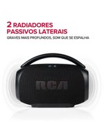 Caixa de Som Portátil RCA Bluetooth 90W IPX5 Luzes LED RGB Potente FR213 Mini