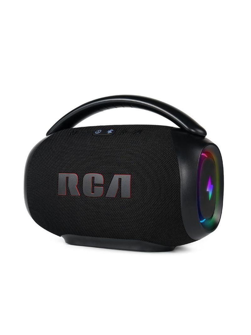 Caixa de Som Portátil RCA Bluetooth 90W IPX5 Luzes LED RGB Potente FR213 Mini