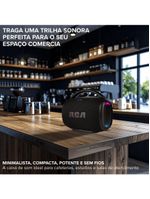Caixa de Som Portátil RCA Bluetooth 90W IPX5 Luzes LED RGB Potente FR213 Mini