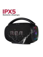 Caixa de Som Portátil RCA Bluetooth 90W IPX5 Luzes LED RGB Potente FR213 Mini