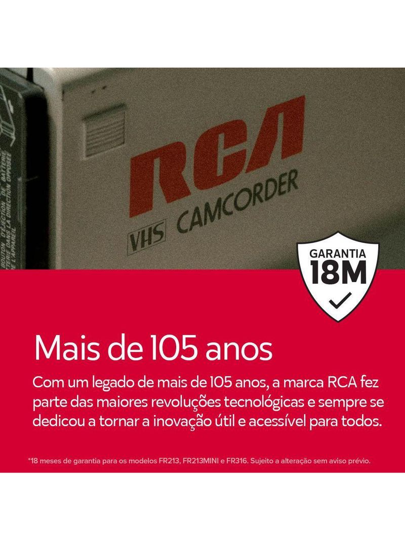 Caixa de Som Portátil RCA Bluetooth 90W IPX5 Luzes LED RGB Potente Design Minimalista Elegante FR316