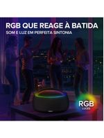 Caixa de Som Portátil RCA Bluetooth 90W IPX5 Luzes LED RGB Potente Design Minimalista Elegante FR316