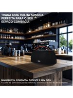 Caixa de Som Portátil RCA Bluetooth 90W IPX5 Luzes LED RGB Potente Design Minimalista Elegante FR316