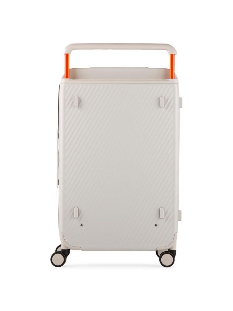 Mala de viagem grande policarbonato 4 rodas bahamas trunk branca