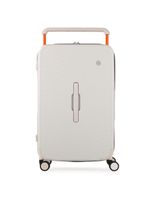 Mala de viagem grande policarbonato 4 rodas bahamas trunk branca