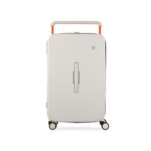 Mala de viagem grande policarbonato 4 rodas bahamas trunk branca