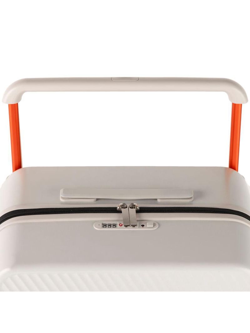 Mala de viagem grande policarbonato 4 rodas bahamas trunk branca