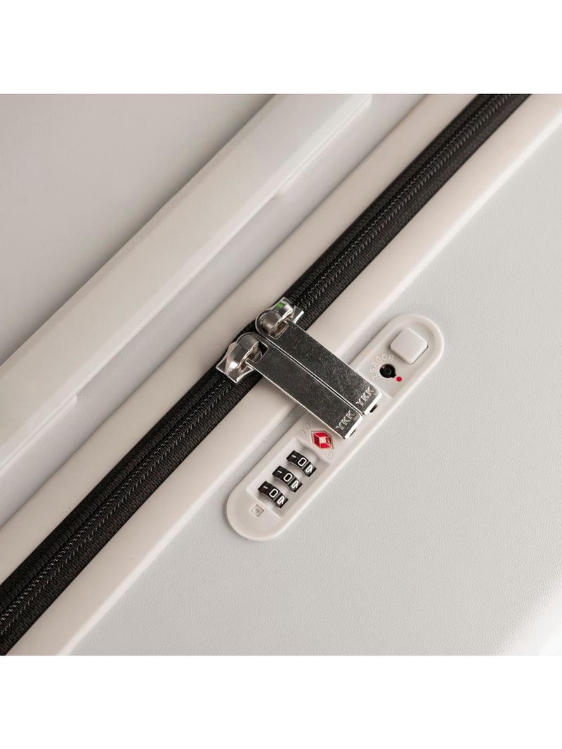 Mala de viagem grande policarbonato 4 rodas bahamas trunk branca