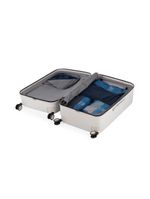 Mala de viagem grande policarbonato 4 rodas bahamas trunk branca