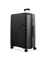 Mala de viagem grande 32kg polipropileno 4 rodas cartagena preta