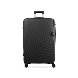 Mala de viagem grande 32kg polipropileno 4 rodas cartagena preta