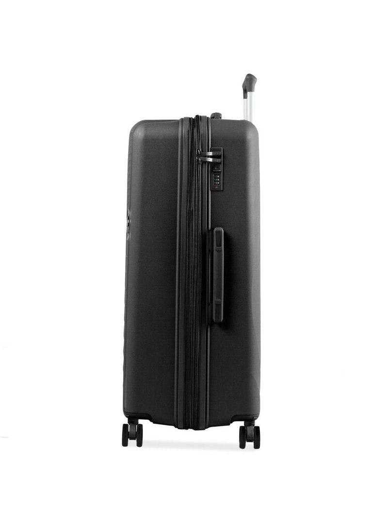 Mala de viagem grande 32kg polipropileno 4 rodas cartagena preta