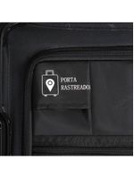 Mala de viagem grande ultra ampla policarbonato 4 rodas kyoto trunk prata