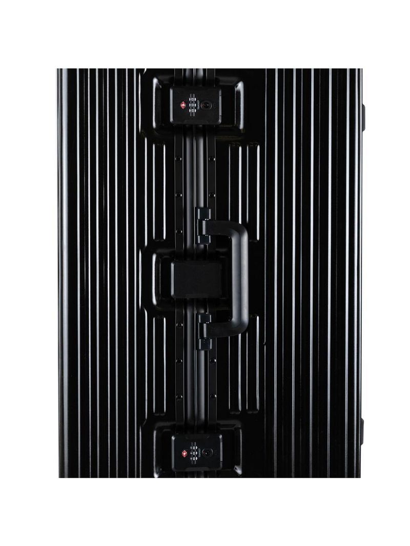 Mala de viagem grande ultra ampla policarbonato 4 rodas kyoto trunk prata