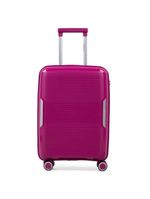 Mala de bordo de polipropileno 4 rodas malta rosa escuro