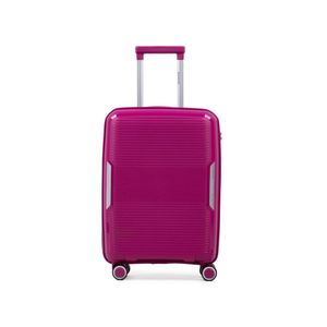 Mala de bordo de polipropileno 4 rodas malta rosa escuro