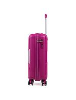 Mala de bordo de polipropileno 4 rodas malta rosa escuro