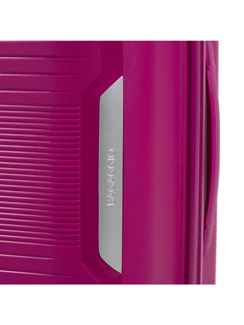 Mala de bordo de polipropileno 4 rodas malta rosa escuro