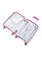 Mala de bordo de polipropileno 4 rodas malta rosa escuro