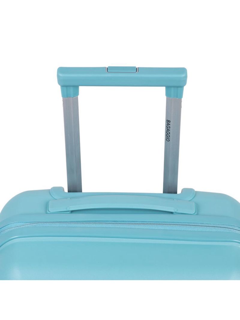 Mala de bordo de polipropileno 4 rodas malta azul claro