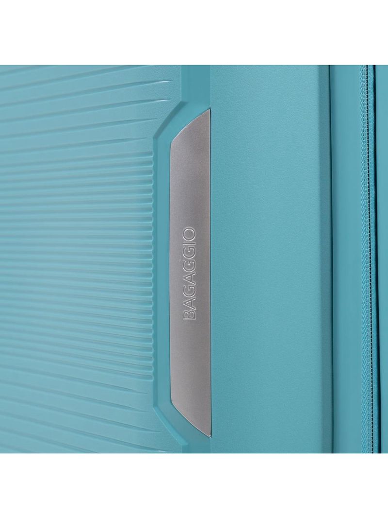 Mala de bordo de polipropileno 4 rodas malta azul claro