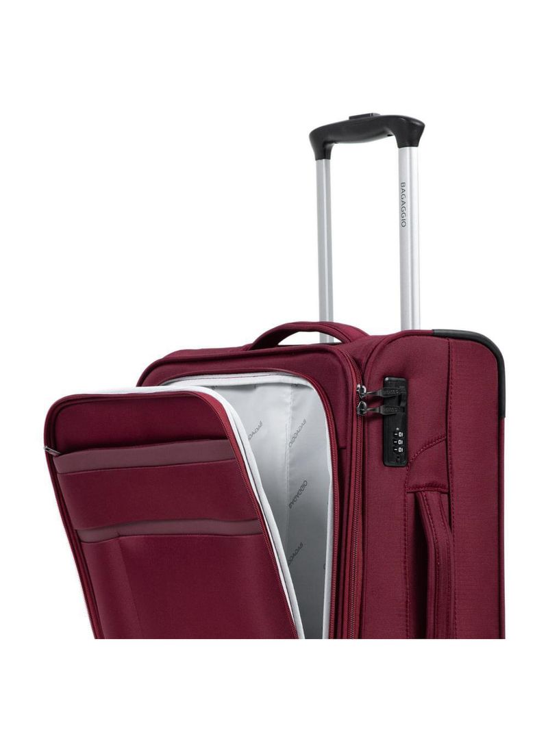 Mala pequena poliéster 4 rodas lyon vinho