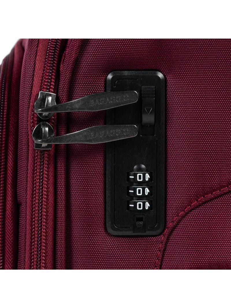 Mala pequena poliéster 4 rodas lyon vinho