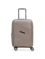 Mala pequena de polipropileno 4 rodas seul bege