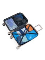 Mala pequena de polipropileno 4 rodas seul bege