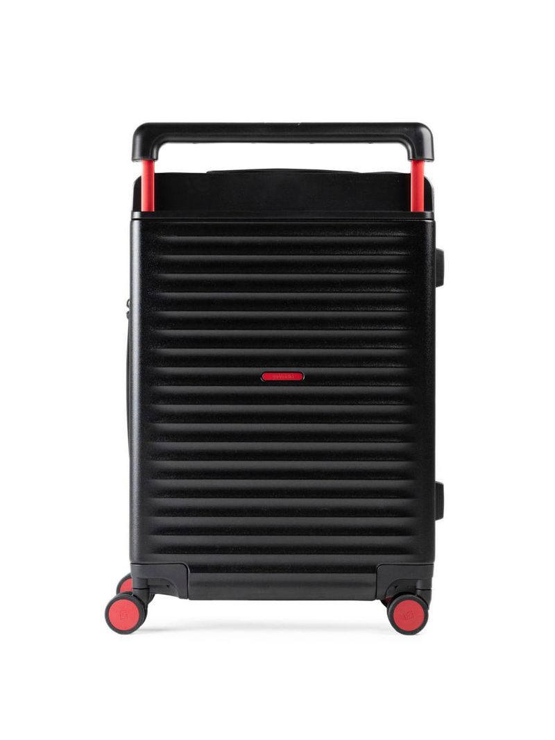 Mala média flamengo 23 kg policarbonato 4 rodas premium oficial preta