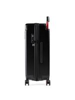 Mala média flamengo 23 kg policarbonato 4 rodas premium oficial preta