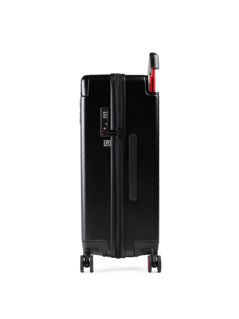 Mala média flamengo 23 kg policarbonato 4 rodas premium oficial preta