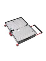 Mala média flamengo 23 kg policarbonato 4 rodas premium oficial preta