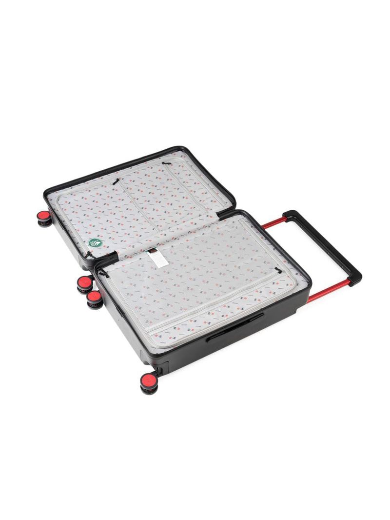 Mala média flamengo 23 kg policarbonato 4 rodas premium oficial preta