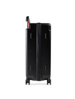 Mala média flamengo 23 kg policarbonato 4 rodas premium oficial preta