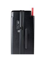 Mala média flamengo 23 kg policarbonato 4 rodas premium oficial preta