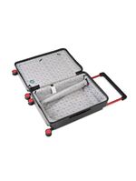 Mala média flamengo 23 kg policarbonato 4 rodas premium oficial preta