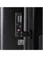 Mala média flamengo 23 kg policarbonato 4 rodas premium oficial preta