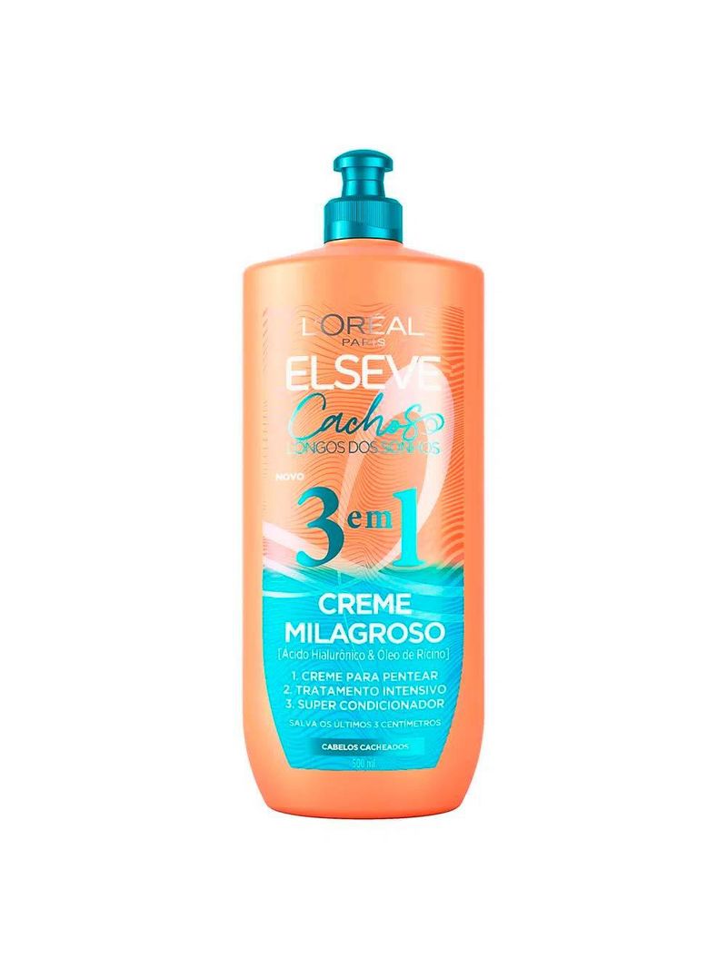 Garnier + elseve cachos kit - gel de limpeza facial + sérum facial + creme noturno + creme milagroso 3 em 1