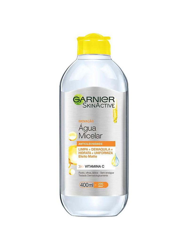 Garnier skin uniform & matte vitamina c kit – sérum + gel de limpeza + Água micelar + protetor solar cor clara