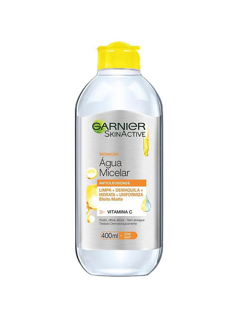 Garnier skin uniform & matte vitamina c kit – sérum + gel de limpeza + Água micelar + protetor solar cor média