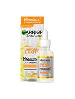 Garnier skin uniform & matte vitamina c kit – sérum facial + gel de limpeza + protetor solar fps50 cor morena