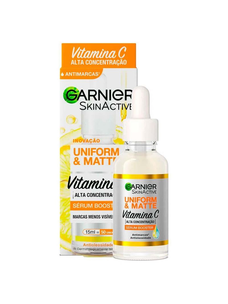 Garnier vitamina c kit – sérum facial efeito matte + gel de limpeza facial