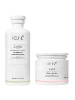 Keune care derma activate + keratin smooth kit - shampoo + máscara