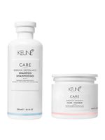 Keune care derma exfoliate + keratin smooth kit - shampoo + máscara