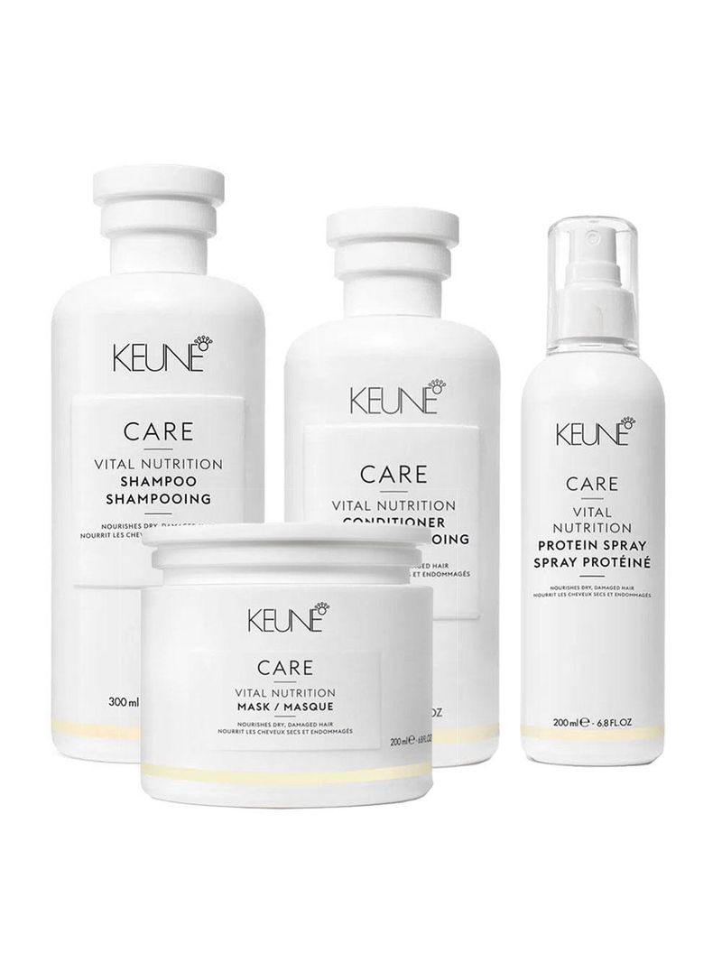 Keune vital nutrition kit - shampoo + condicionador + máscara + spray